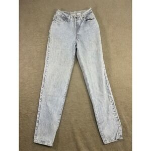 Vintage Levi's 501 High Waisted Button Fly‎ Striped Denim Jeans Size 7 USA Made
